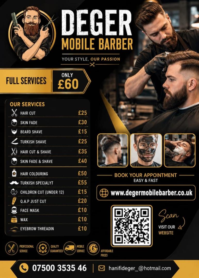 Professional Mobile Barber in Reading